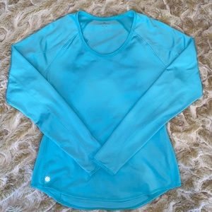 Athleta | Long Sleeve Running Shirt, Size L, Blue, GUC